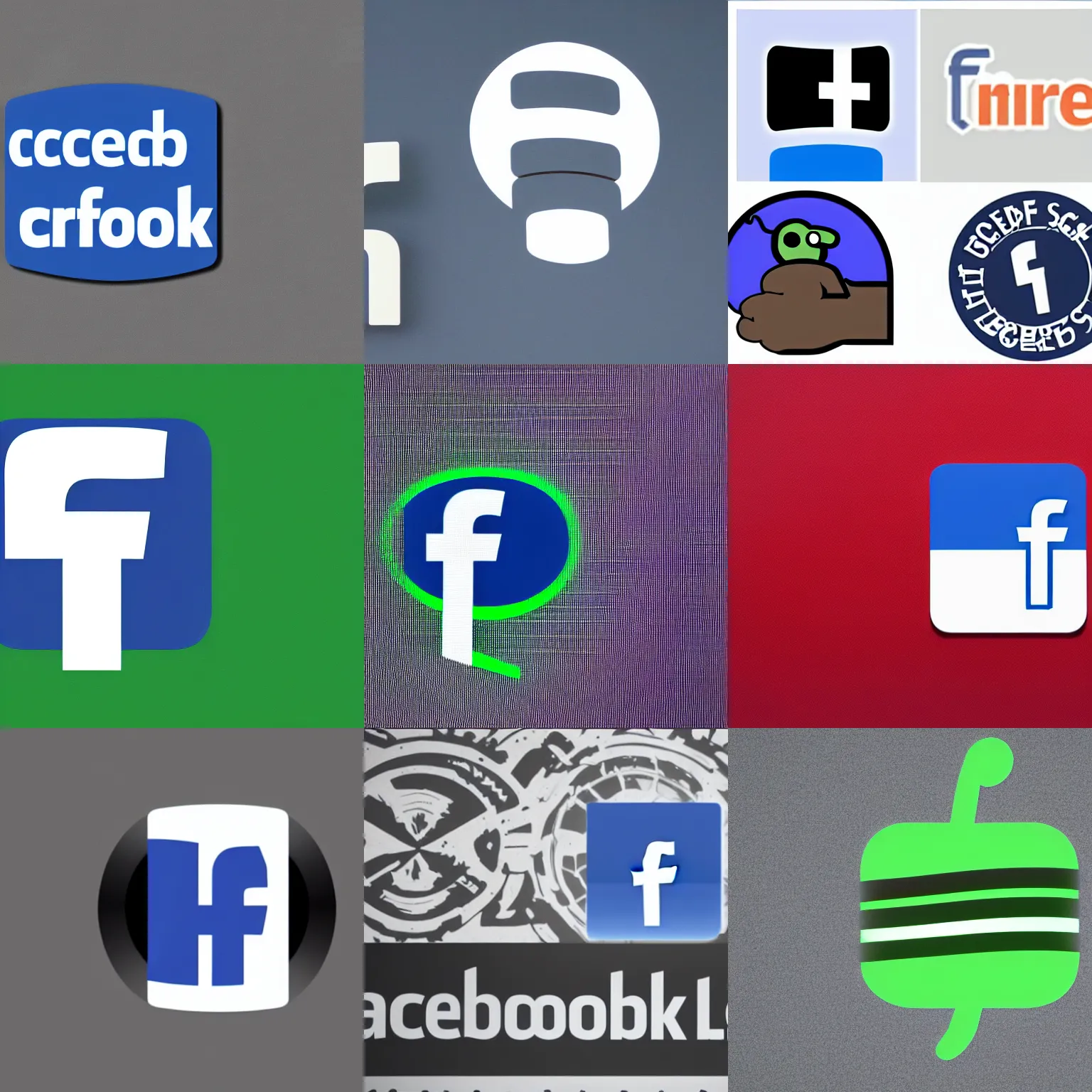 Prompt: a chimera if the Facebook logo and Spotify logo