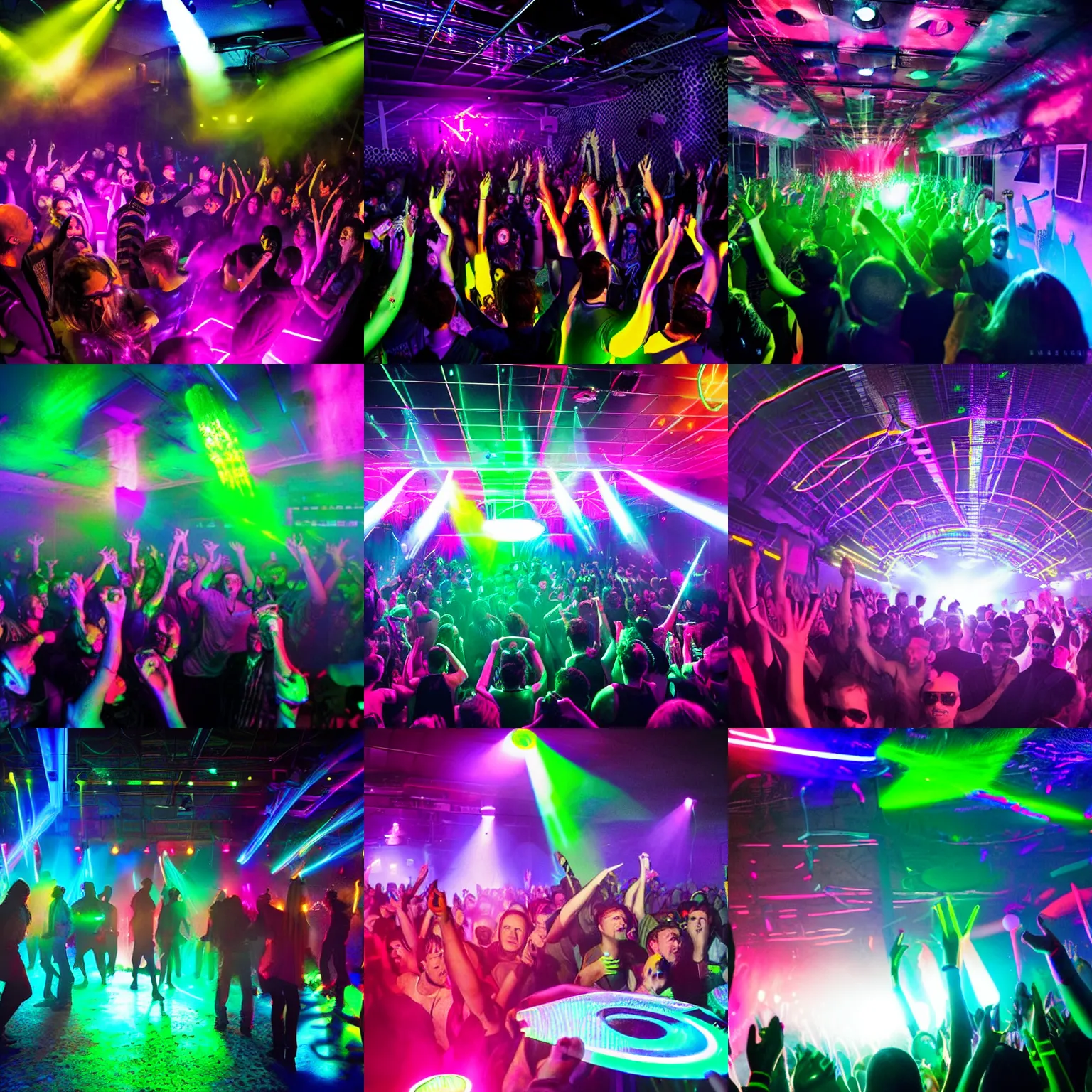 Rave Party At Zaporijia Nuclear Station Nightclub Stable Diffusion
