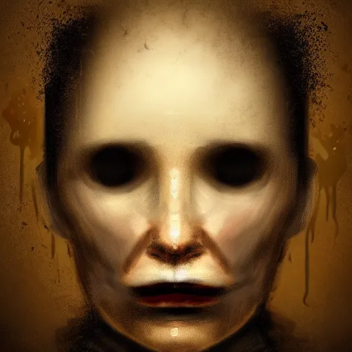 Image similar to creepy dark portrait in style of layers of fear