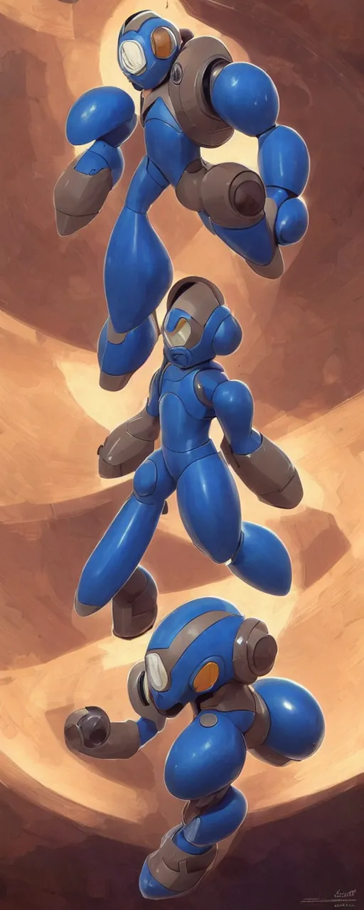 Image similar to perfectly detailed megaman!! blessed by nature with ever - increasing physical mental perfection, symmetrical! intricate, sensual features, highly detailed, biblical divine holy perfection!! digital painting, artstation, concept art, smooth, sharp focus, illustration, art by artgerm and greg rutkowski and alphonse mucha