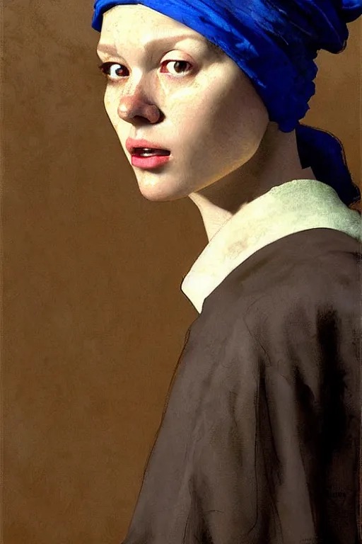 Image similar to full character portrait half - life 2 team fortress 2 scout video game character art not the girl with the pearl earring character design, painting by gaston bussiere, katsuya terada, nc wyeth, greg rutkowski, craig mullins, vermeer, frank frazetta, mucha, tom of finland, trending on artstation, jeffery catherine jones