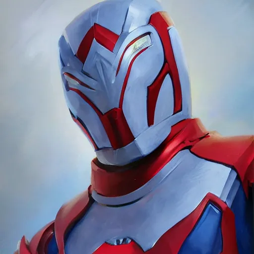 Image similar to greg manchess portrait painting of partially armored ultraman spiderman as overwatch character, medium shot, asymmetrical, profile picture, organic painting, sunny day, matte painting, bold shapes, hard edges, street art, trending on artstation, by huang guangjian, gil elvgren, ruan jia, greg rutkowski, gaston bussiere