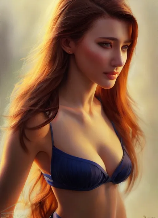 Image similar to photo of a gorgeous young woman in the style of stefan kostic, realistic, sharp focus, 8k high definition, insanely detailed, intricate, elegant, art by stanley lau and artgerm