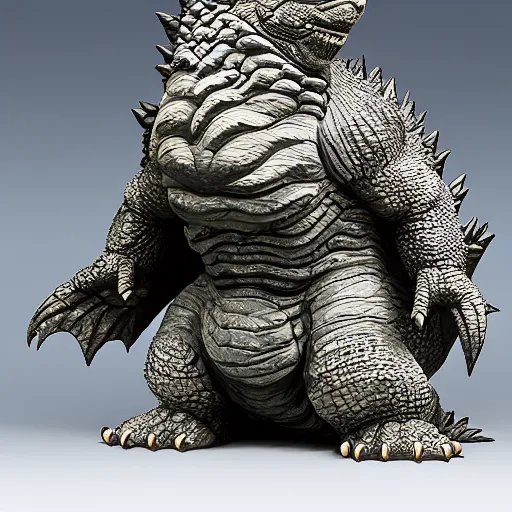 Prompt: godzilla as a designer toys