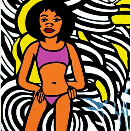 Image similar to “Drowning african american Girl” by Roy Lichtenstein