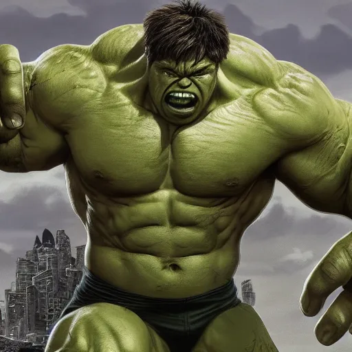 Image similar to the hulk as the thing, photorealistic, hyper detailed, 4k