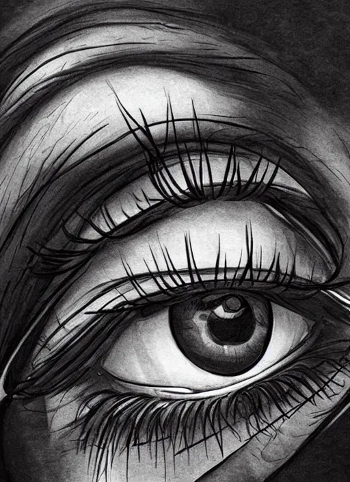 Prompt: portrait of a stunningly beautiful eye, art by rdgkrksdgktrkdktk