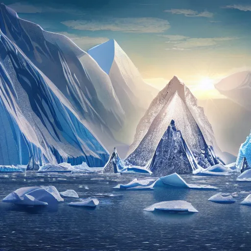 Image similar to epic masterpiece of diamond revelations in Antarctica begetting hope, cinematic, establishing shot, extremely high detail, photorealistic, cinematic lighting, intricate line drawings, 8k resolution