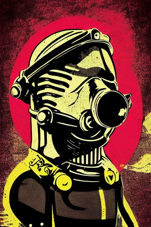 Image similar to fallout 7 6 retro futurist illustration art by butcher billy, sticker, colorful, illustration, highly detailed, simple, smooth and clean vector curves, no jagged lines, vector art, smooth andy warhol style