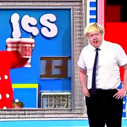 Image similar to boris johnson on the price is right