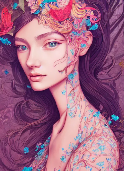 Image similar to girl venizian, extremely detailed, sharp focus, portrait, smooth, digital illustration, by james jean, by eliza ivanovo, by rossdraws, frank franzzeta, sakimichan