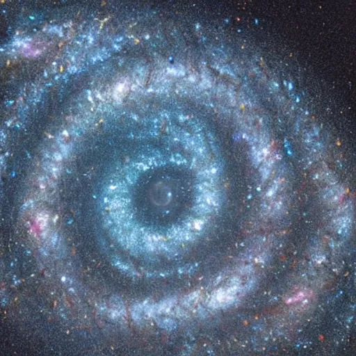 Image similar to extremely detailed photo of a spiral galaxy