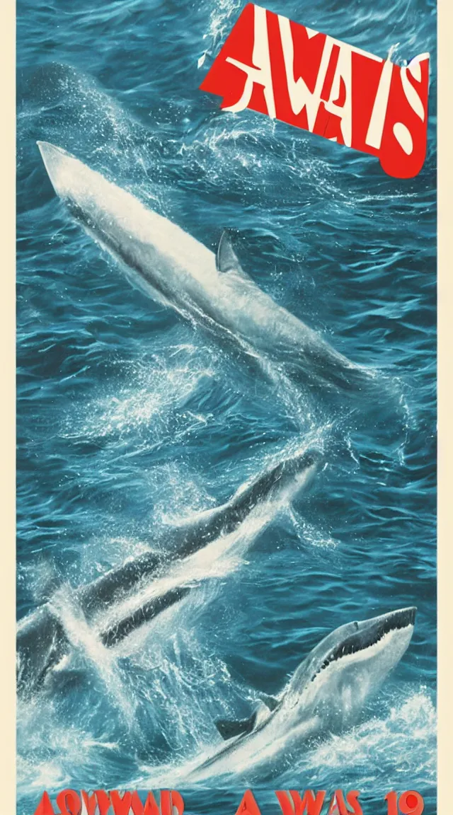 Image similar to a poster of jaws, 1975