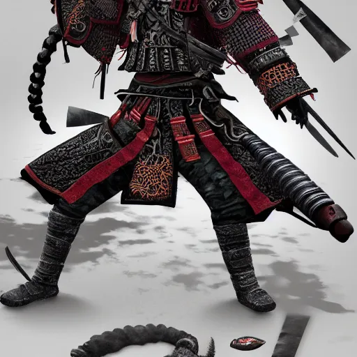 Prompt: Male Samurai Pirate, hd, intricate, bloodborne, 8k, digital art