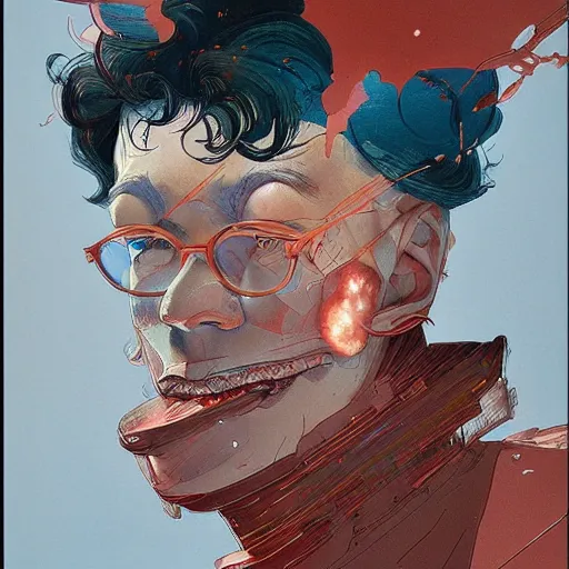 Image similar to prompt : soviet doomer portrait soft light painted by james jean and katsuhiro otomo and erik jones, inspired by akira anime, smooth face feature, intricate oil painting, high detail illustration, sharp high detail, manga and anime 1 9 9 9