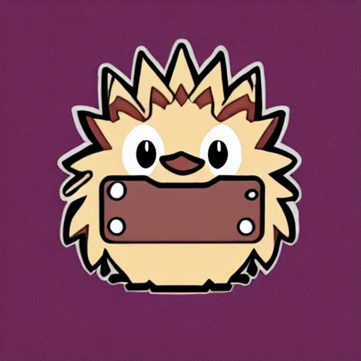 Image similar to twitch emote of a cute hedgehog