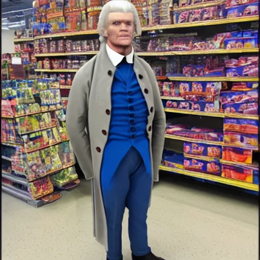 Image similar to thomas jefferson in a walmart