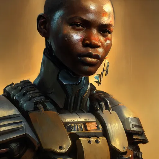 Prompt: an portrait man african american in the assault powered armor, style game square enix life, trending on artstation, painted by greg rutkowski, render naughty dog, octane render, detailed