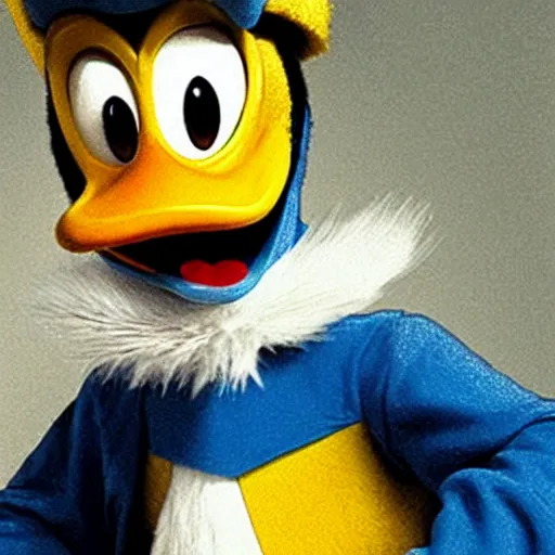 Image similar to Donald Duck as a real human being