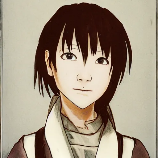 iwakura lain (serial experiments lain) drawn by yubi_kamii