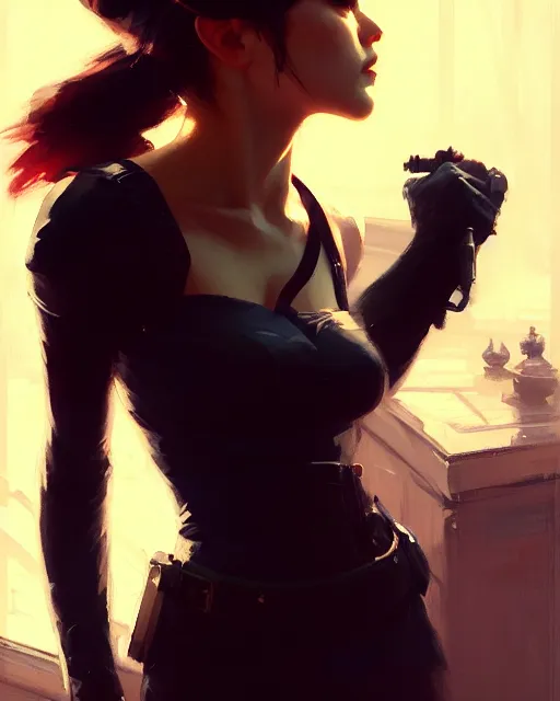 Prompt: a potrait of a human rogue, fine details. night setting. realistic shaded lighting poster by ilya kuvshinov katsuhiro, artgerm, jeremy lipkin and michael garmash, unreal engine, radiant light, detailed and intricate environment, digital art, trending on art station