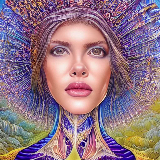 Image similar to art by john stephens and alex gray