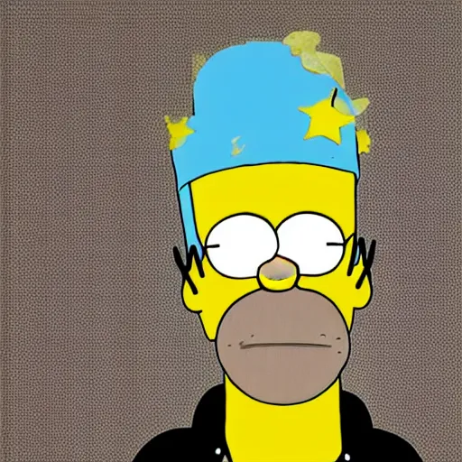 Prompt: homer simpson in the style of south park
