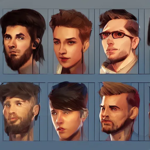 Prompt: portrait of youtuber auronplay, jama jurabaev, tyler edlin, james paick, emmanuel shiru, victor mosquera, modular detailed, artstation, for aaa game, high quality