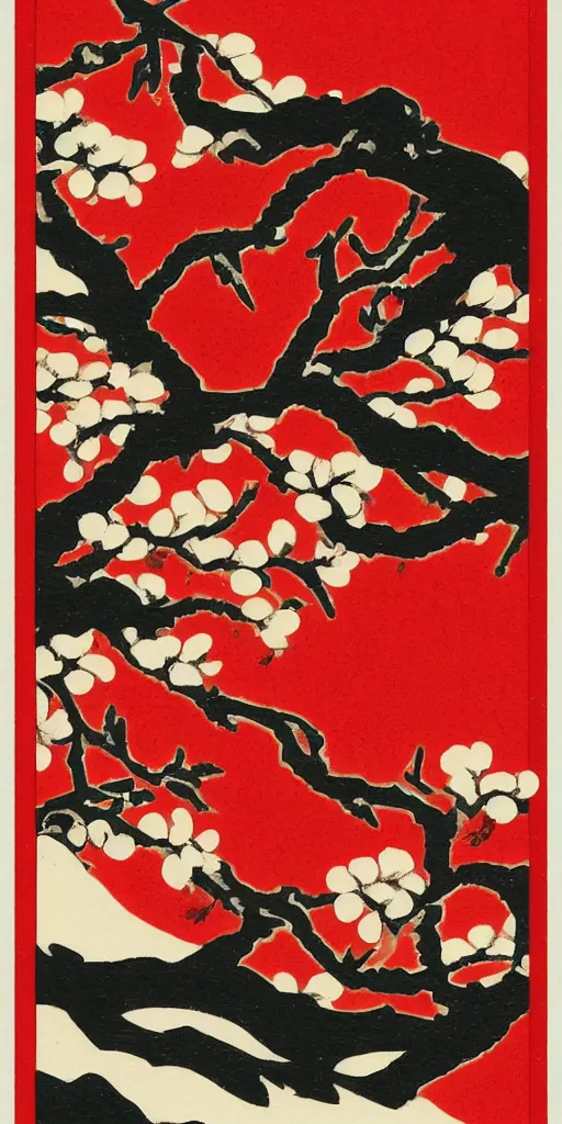 Image similar to hanafuda, a card of hanafuda for january 20 points, trending on behance, concept art, stunning, matte