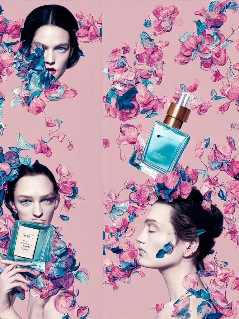 Prompt: portrait fragrance advertising campaign by james jean