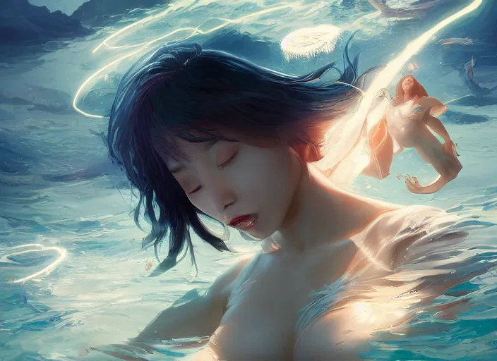 Fantasy Ocean Adventures Anime Girl Swimming With the Fish -  Hong Kong