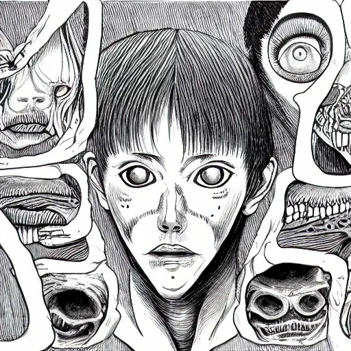 Image similar to human anatomy by junji ito