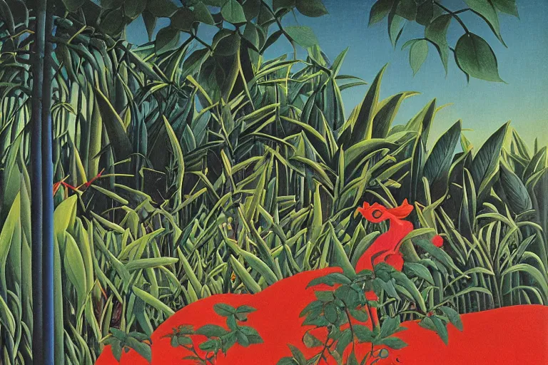 Prompt: Formosa, artwork by Henri Rousseau and Gary Panter