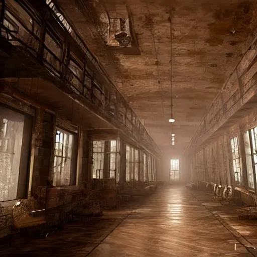 Prompt: a beautiful interiors of Alcatraz. Majestic, gorgeous, atmospheric, highly detailed, 4k