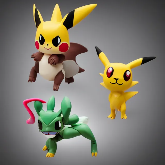 Image similar to stylized pokemon vinyl figure, figure photography, high details