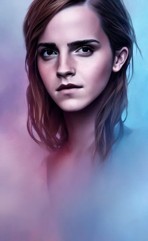 Image similar to Emma Watson Neuralink, masterpiece digital painting by Greg Rutkowski, Alex Grey, artstation, 4k wallpaper