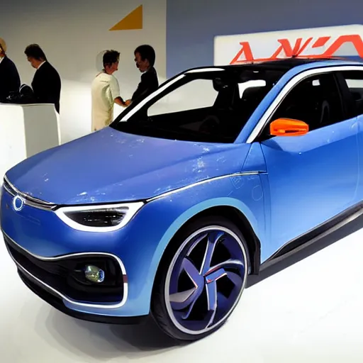 Prompt: the newest electric car model from avtovaz russian car manufacturing company