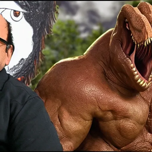 Prompt: danny devito plays turok the dinosaur hunter