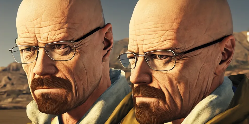 Prompt: Walter White as a GTA 6 character, 4k detailed, rendered in unreal engine 5, 8k