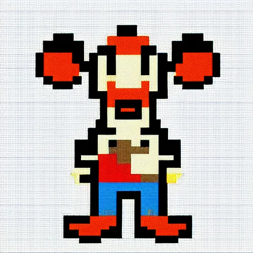 Image similar to Wizard mouse in laboratory, pixel art