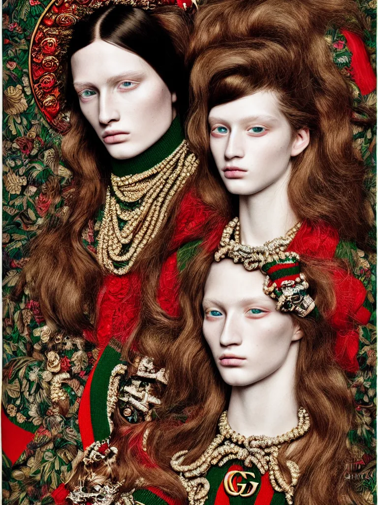 Image similar to gucci portrait, very beautiful, highly detailed, intricate, photography