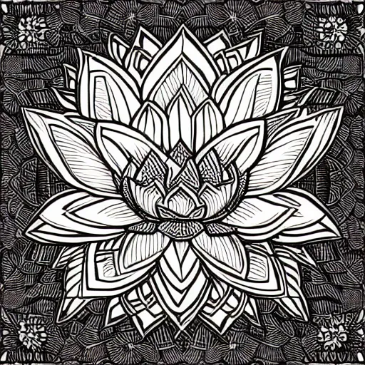 Image similar to large intricate lotus flower