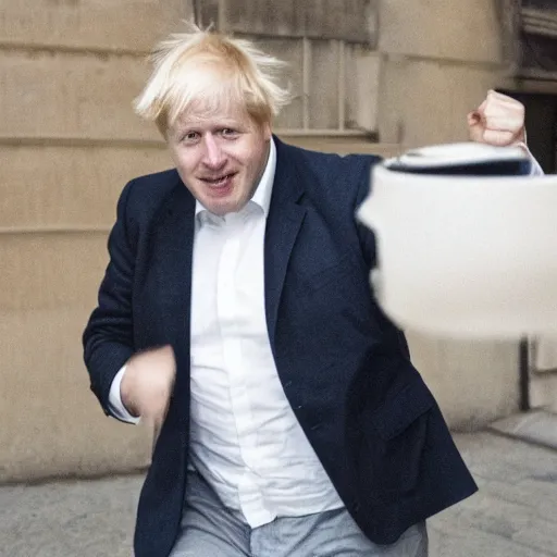 Image similar to photo of Boris Johnson dancing