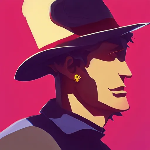 Image similar to face icon stylized minimalist cowboy bebop, loftis, cory behance hd by jesper ejsing, by rhads, makoto shinkai and lois van baarle, ilya kuvshinov, rossdraws global illumination