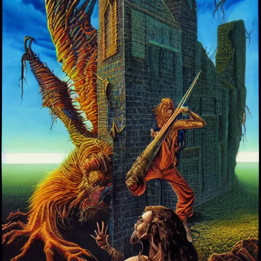 Image similar to a high quality high detail painting by david mattingly and larry elmore and jeff easley and dave mckean and richard corben, hd 4 k 8 k, realistic hyperdetailed scene painting, photorealistic lighting, hyperrealistic vfx, modern supernatural urban horror aesthetic.