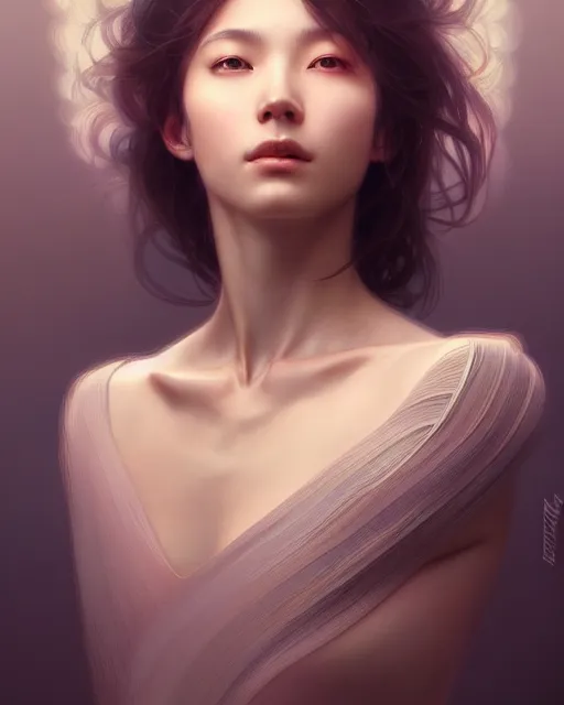 Image similar to photography portrait of yutaka ozaki ambient lighing, intricate, elegant, highly detailed, digital painting, artstation, concept art, smooth, sharp focus, illustration, art by artgerm and greg rutkowski and alphonse mucha