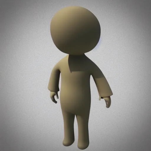 Prompt: poorly rendered 3 d character