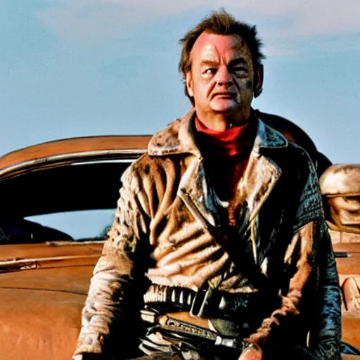 Prompt: bill murray as mad max