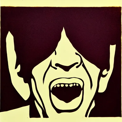 Image similar to individual mick jagger aged 2 4 silk screen butcher billy style