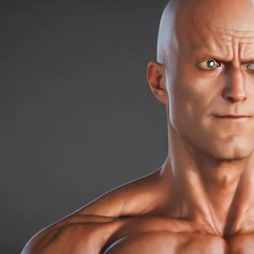 Image similar to ultra realistic portrait of saitama, octane render